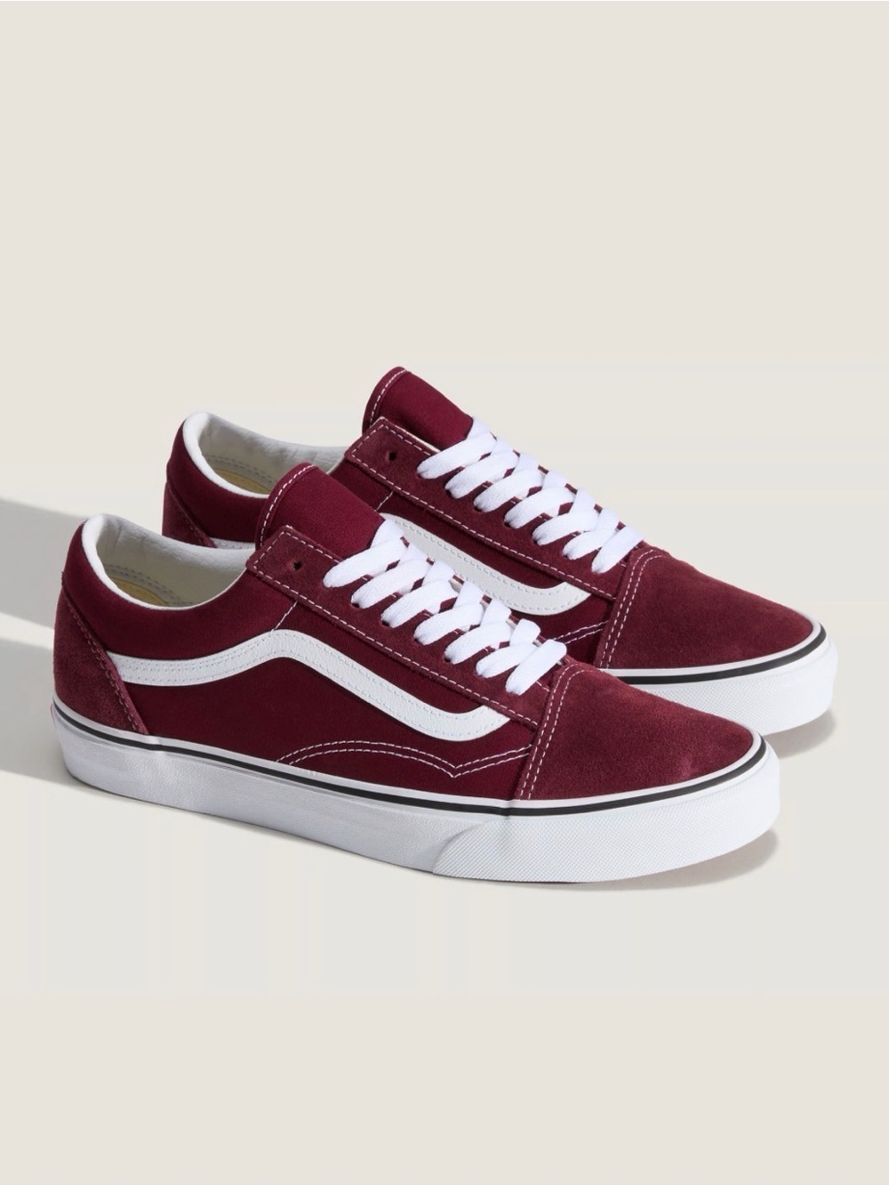 Vans Low-Top Suede Skate Sneakers - Burgundy